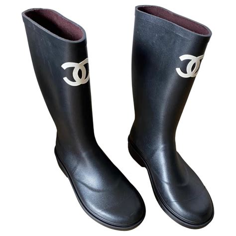 bottes chanel caoutchouc|Botte en caoutchouc CHANEL pour Femme .